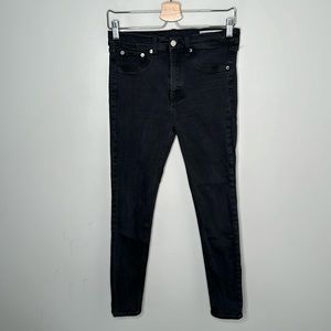 Rag & Bone High Rise Skinny Ankle Jean Black